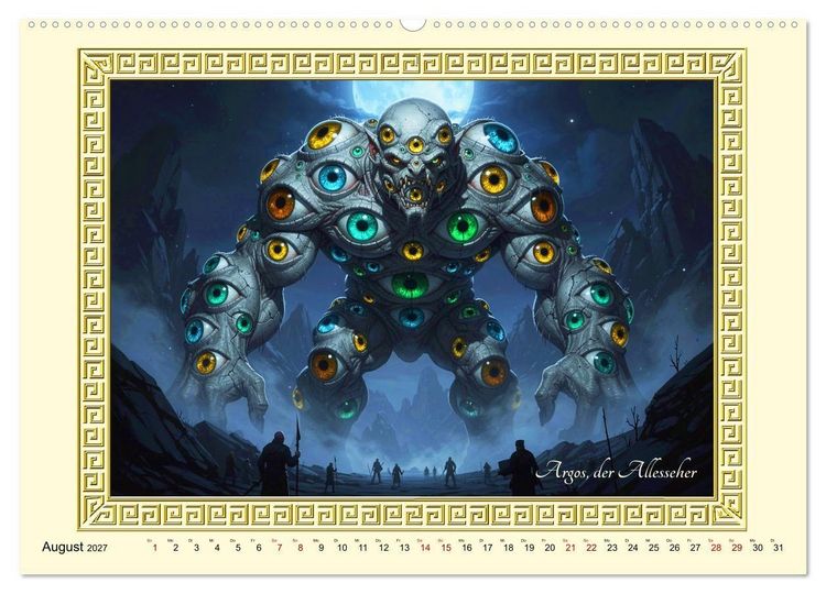 Produktbild: Ungeheuer der griechischen Mythologie (Wandkalender 2027 DIN A2 quer), CALVENDO Monatskalender