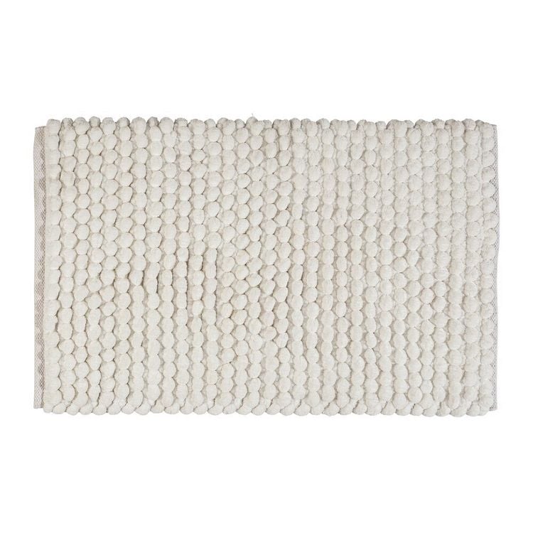 Produktbild: Badteppich Mod. Solivo Wei&szlig;, 50 x 80 cm, rutschfest und waschbar bis 30 &deg;C