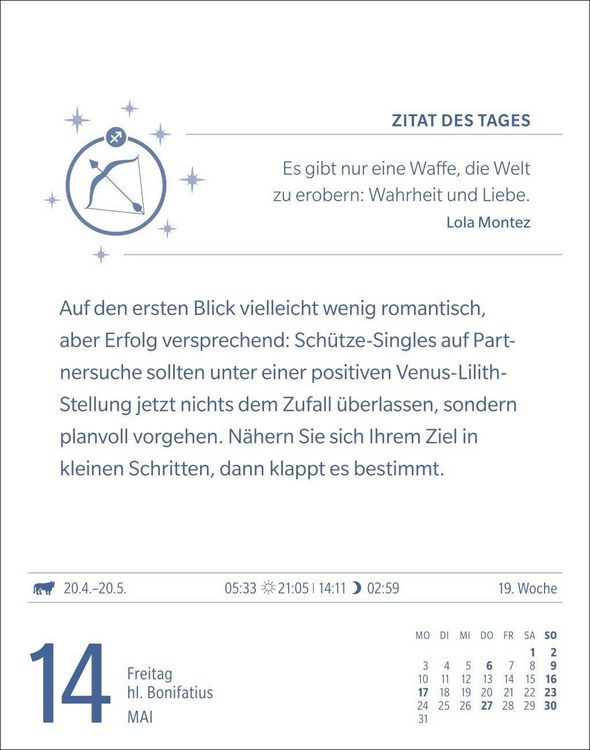 Produktbild: Sch&uuml;tze Sternzeichenkalender 2027 - Tagesabrei&szlig;kalender - Ihr Horoskop f&uuml;r jeden Tag