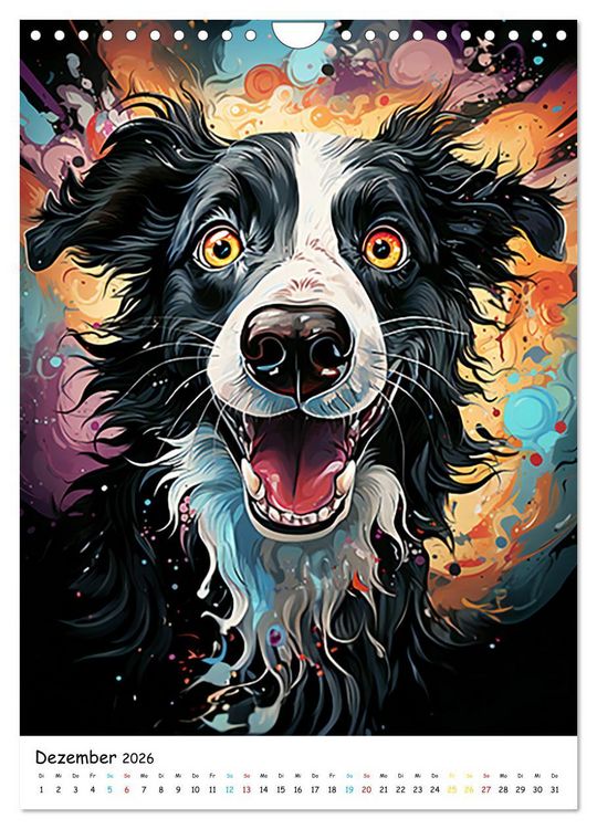 Produktbild: Crazy Dogs Bekannte Hunderassen im Comicstyle (Wandkalender 2026 DIN A4 hoch), CALVENDO Monatskalender