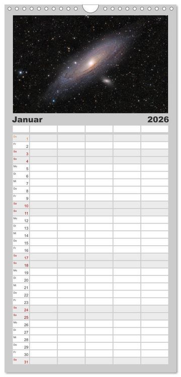 Produktbild: Familienplaner 2026 - Distant Luminosity: Eine fotografische Reise durch das Universum mit 5 Spalten (Wandkalender, 21 x 45 cm) CALVENDO
