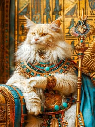 Produktbild: CALVENDO Puzzle Anubischa Katze in der faszinierenden Welt der Pharaonen | 1000 Teile Lege-Gr&ouml;&szlig;e 64x48cm Foto-Puzzle f&uuml;r gl&uuml;ckliche Stunden