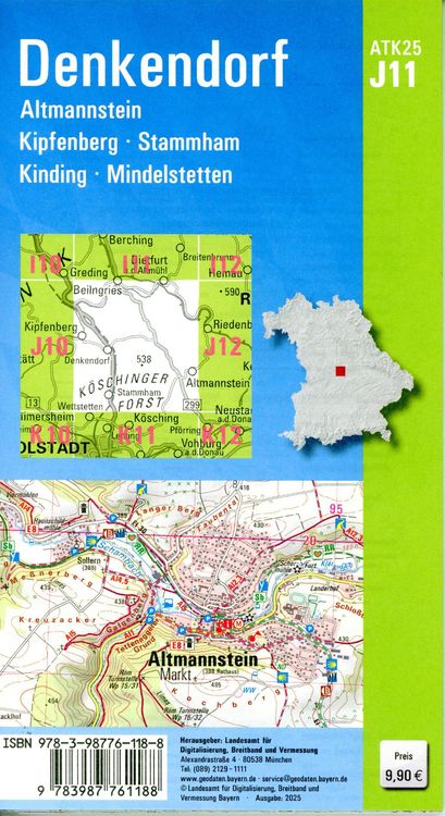 Produktbild: ATK25-J11 Denkendorf (Amtliche Topographische Karte 1:25000)