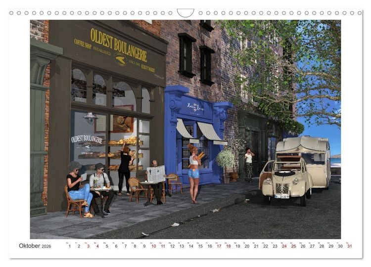 Produktbild: Vintage Caravaning (Wandkalender 2026 DIN A3 quer), CALVENDO Monatskalender