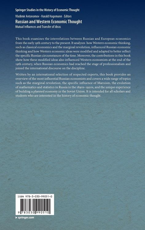 Produktbild: Russian and Western Economic Thought