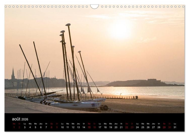 Produktbild: Saint-Malo au fil des mois (Calendrier mural 2026 DIN A3 vertical), CALVENDO calendrier mensuel
