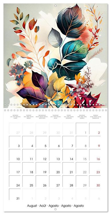 Produktbild: The Art of Leaves (Wall Calendar 2026 12 &times; 12 Inch) CALVENDO 12 Month Wall Calendar