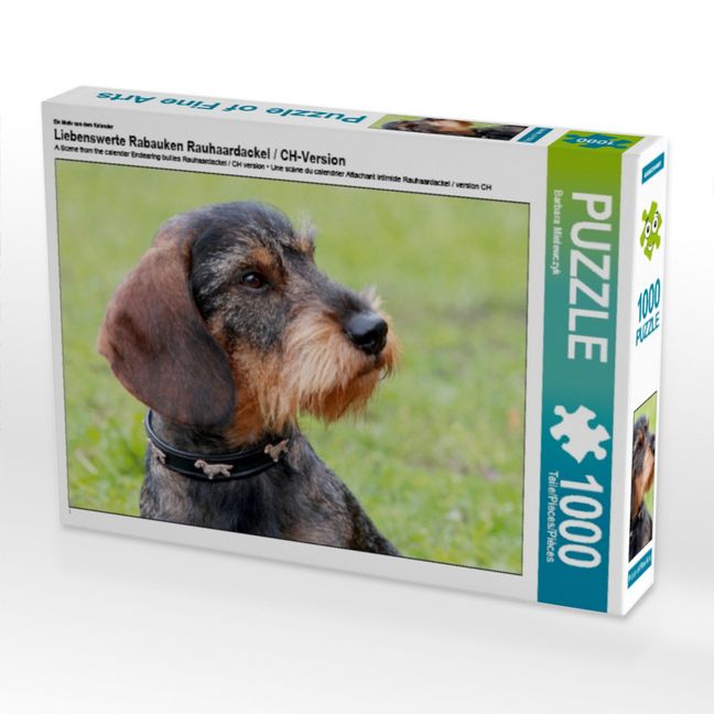 Produktbild: CALVENDO Puzzle Ein Motiv aus dem Kalender Liebenswerte Rabauken Rauhaardackel / CH-Version | 1000 Teile Lege-Gr&ouml;&szlig;e 64x48cm Foto-Puzzle f&uuml;r gl&uuml;ckliche Stunden