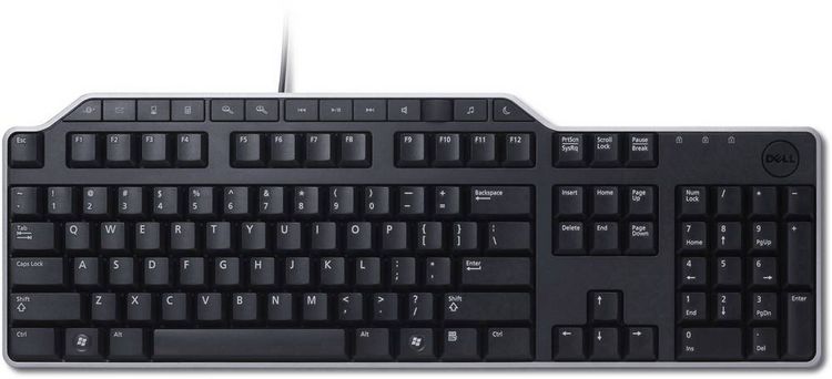 Produktbild: Dell KB522 USB Tastatur Deutsch, QWERTZ Schwarz USB-Anschluss, Spritzwassergesch&uuml;tzt