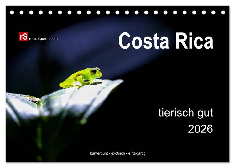 Produktbild: Costa Rica tierisch gut 2026 (Tischkalender 2026 DIN A5 quer), CALVENDO Monatskalender