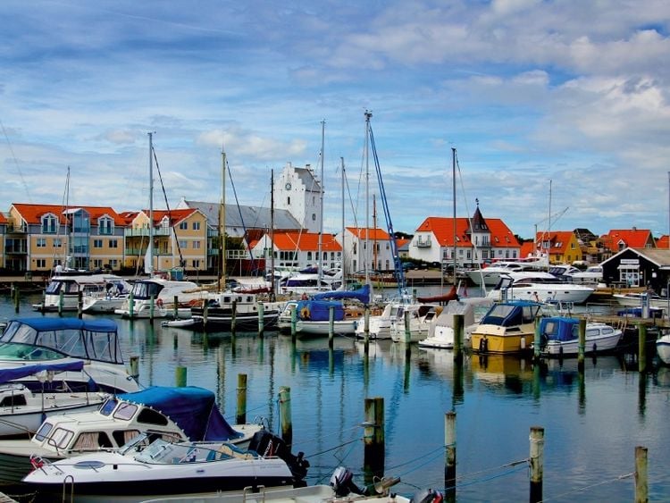 Produktbild: CALVENDO Puzzle Im Hafen von Saeby | 1000 Teile Lege-Gr&ouml;&szlig;e 64x48cm Foto-Puzzle f&uuml;r gl&uuml;ckliche Stunden