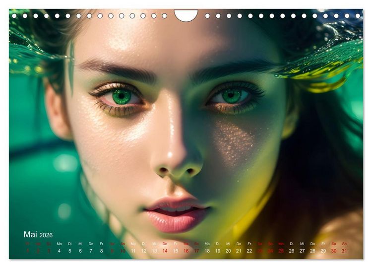 Produktbild: Models unter Wasser (Wandkalender 2026 DIN A4 quer), CALVENDO Monatskalender