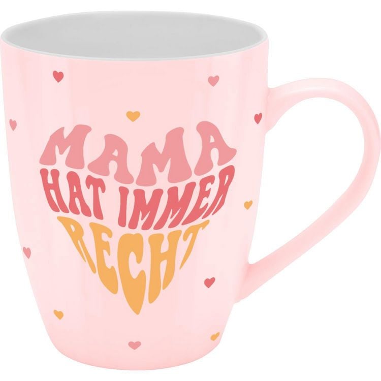Produktbild: Tasse mit Motivdruck "Mama hat immer recht", mit Banderole