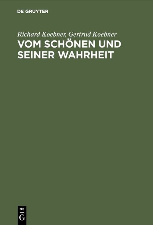 Produktbild: Vom Sch&ouml;nen und seiner Wahrheit