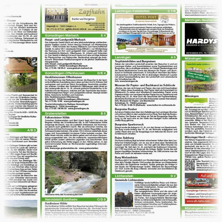 Produktbild: Biosph&auml;rengebiet Schw&auml;bische Alb, Bad Urach - M&uuml;nsingen - Re
