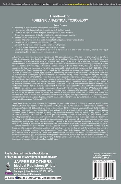 Produktbild: Handbook of Forensic Analytical Toxicology