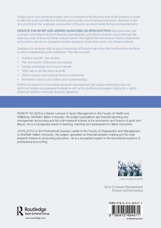 Produktbild: Finance for Sport and Leisure Managers