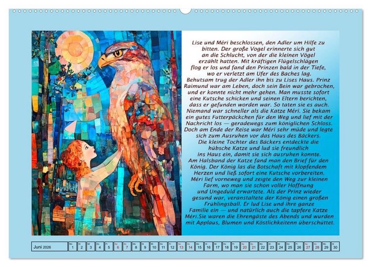 Produktbild: Die Jahreszeiten. Retrom&auml;rchen (hochwertiger Premium Wandkalender 2026 DIN A2 quer), Kunstdruck in Hochglanz