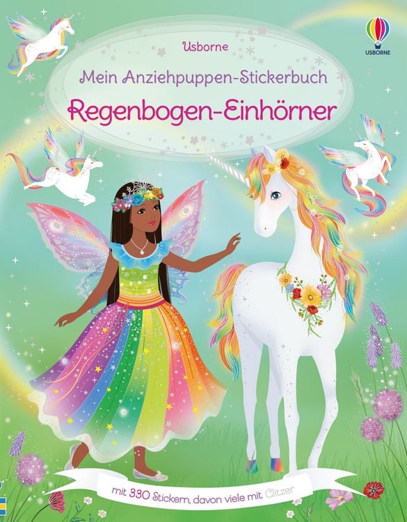 Produktbild: Mein Anziehpuppen-Stickerbuch: Regenbogen-Einh&ouml;rner
