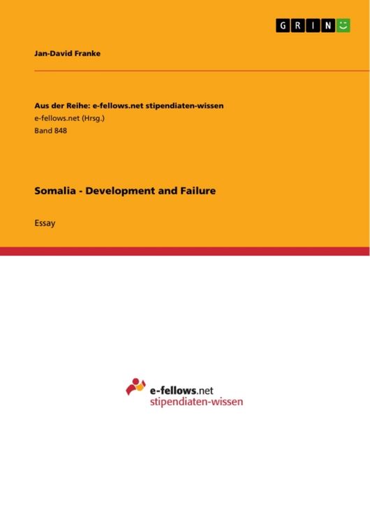 Produktbild: Somalia - Development and Failure