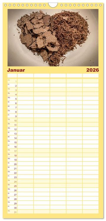 Produktbild: Familienplaner 2026 - Franz&ouml;sische Tr&uuml;ffelwelten mit 5 Spalten (Wandkalender, 21 x 45 cm) CALVENDO