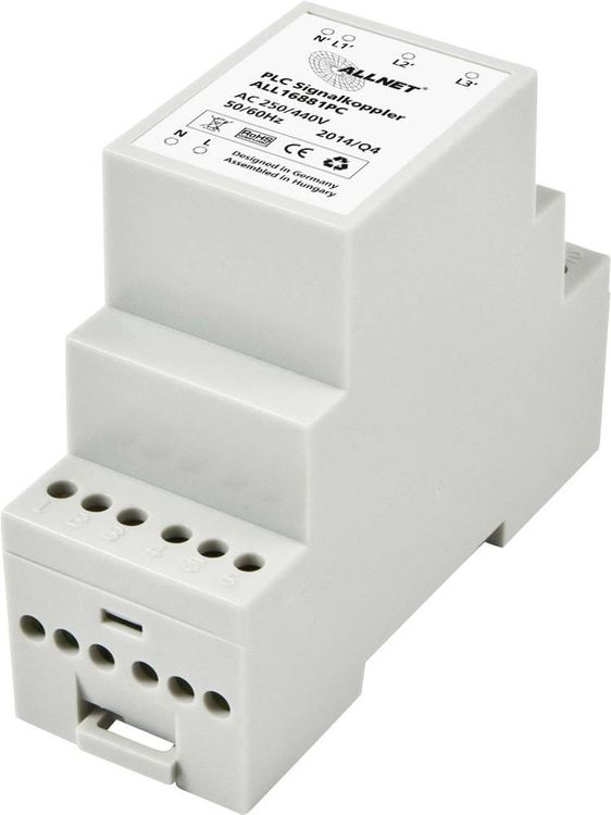 Produktbild: Allnet ALL16881PC Phasenkoppler Baustein Eingangsspannung (Bereich): 400 V/AC (max.)