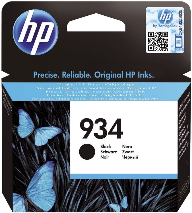 Produktbild: HP 934 - Schwarz - original - Tintenpatrone - f&uuml;r Officejet 6812, 6815, 6820