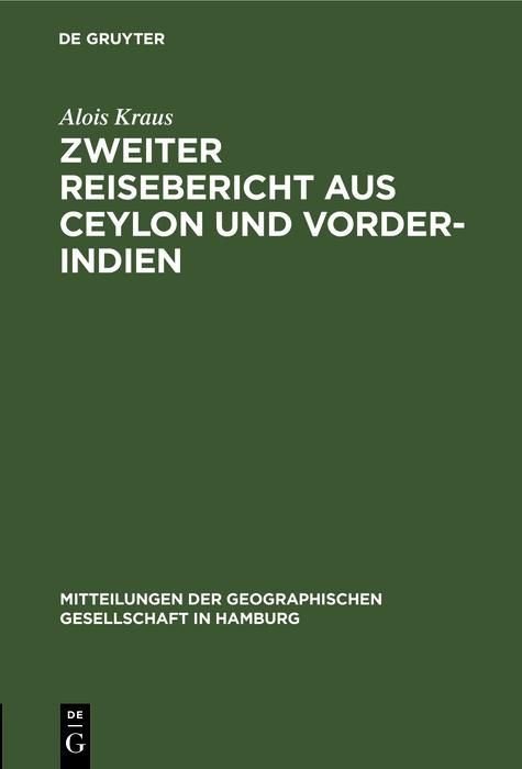 Produktbild: Zweiter Reisebericht aus Ceylon und Vorder-Indien