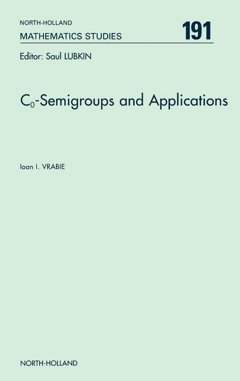 Produktbild: Co-Semigroups and Applications