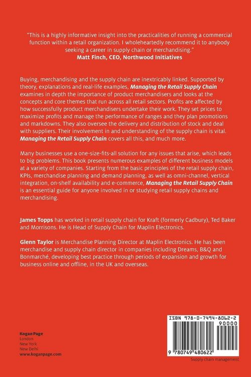 Produktbild: Managing the Retail Supply Chain