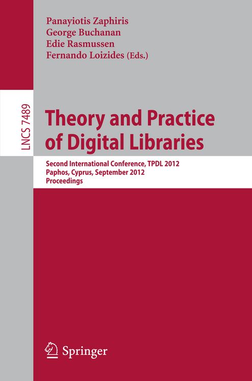 Produktbild: Theory and Practice of Digital Libraries
