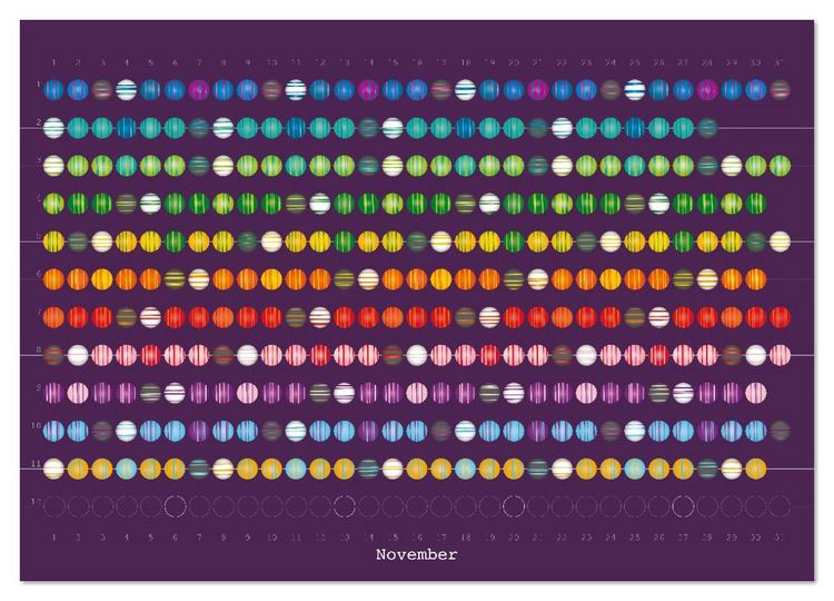 Produktbild: Perlenkalender (Wandkalender 2026 DIN A4 quer), CALVENDO Monatskalender