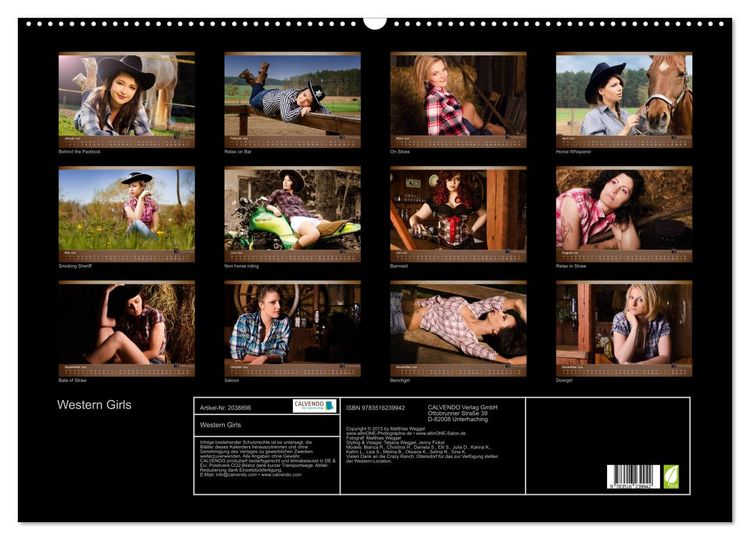 Produktbild: Western Girls (Wandkalender 2026 DIN A2 quer), CALVENDO Monatskalender