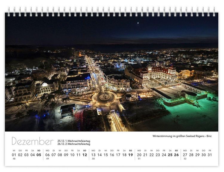 Produktbild: Kalender R&uuml;gen Luftaufnahmen kompakt 2027