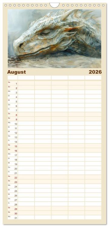 Produktbild: Familienplaner 2026 - Tierische Tr&auml;umer - Sanft ruhend mit 5 Spalten (Wandkalender, 21 x 45 cm) CALVENDO