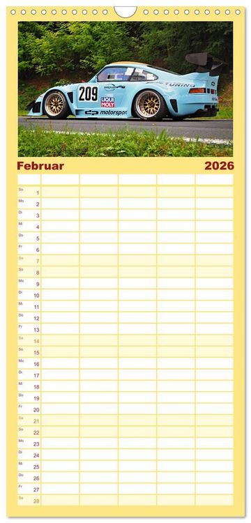 Produktbild: Familienplaner 2026 - Rally Ikonen mit 5 Spalten (Wandkalender, 21 x 45 cm) CALVENDO