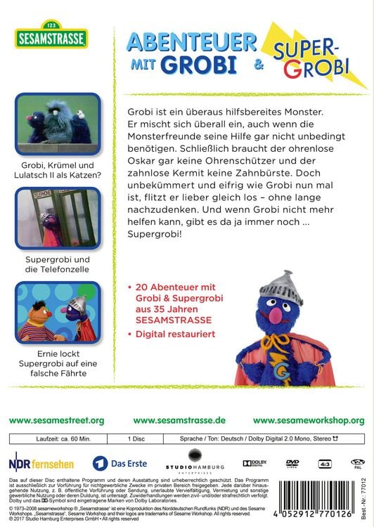 Produktbild: Sesamstrasse - Abenteuer mit Grobi & Supergrobi