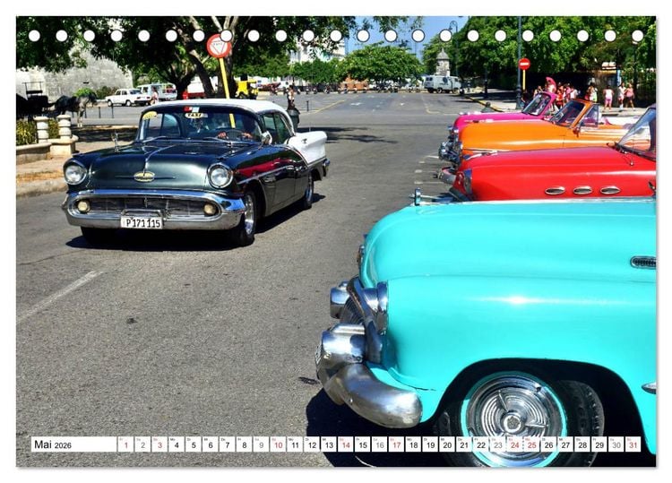 Produktbild: Golden Rocket 88 - Oldsmobile 1957 in Kuba (Tischkalender 2026 DIN A5 quer), CALVENDO Monatskalender