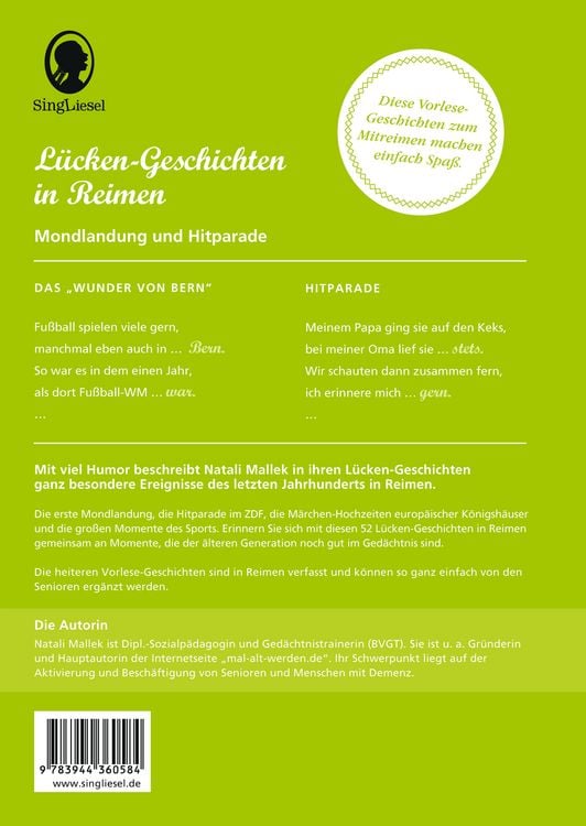 Produktbild: L&uuml;cken-Geschichten in Reimen