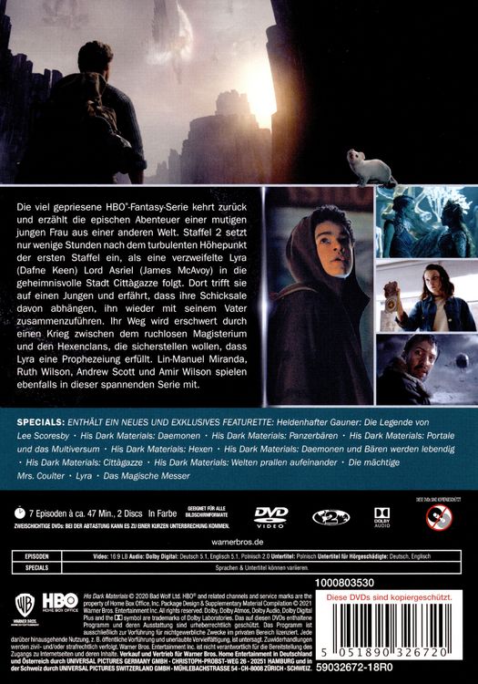 Produktbild: His Dark Materials: Staffel 2 - Neue Welten warten [2 DVDs]