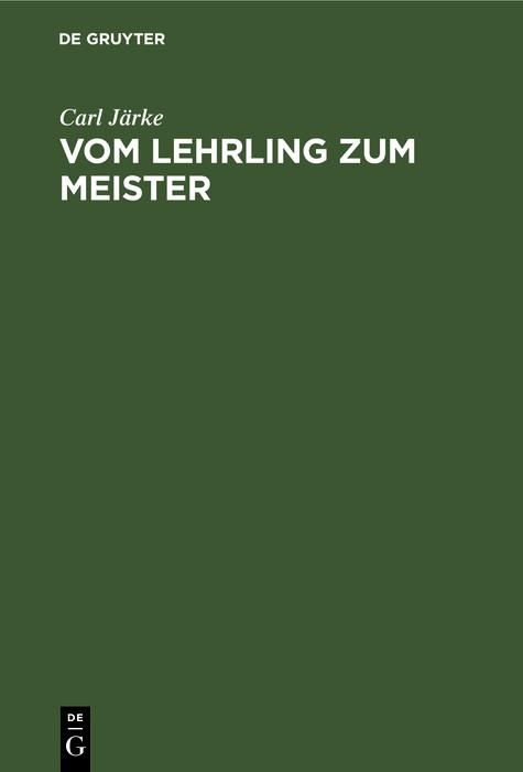 Produktbild: Vom Lehrling zum Meister