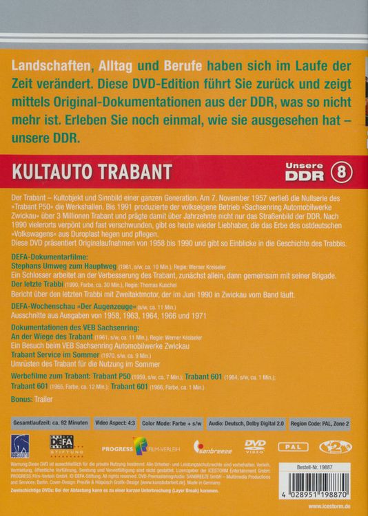 Produktbild: Unsere DDR 8 - Kultauto Trabant
