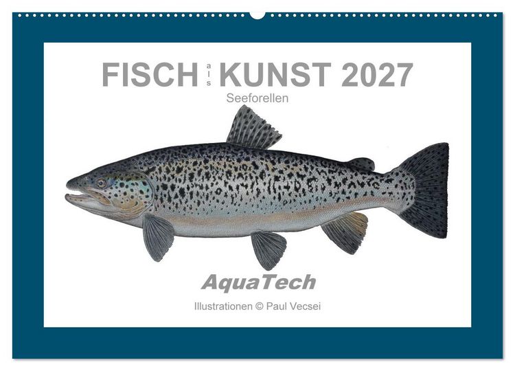 Produktbild: Fisch als Kunst 2027: Seeforellen (Wandkalender 2027 DIN A2 quer), CALVENDO Monatskalender
