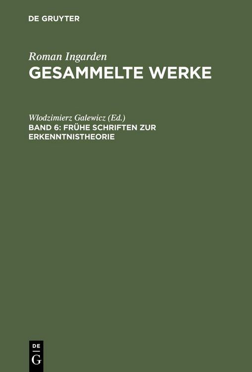 Produktbild: Fr&uuml;he Schriften zur Erkenntnistheorie