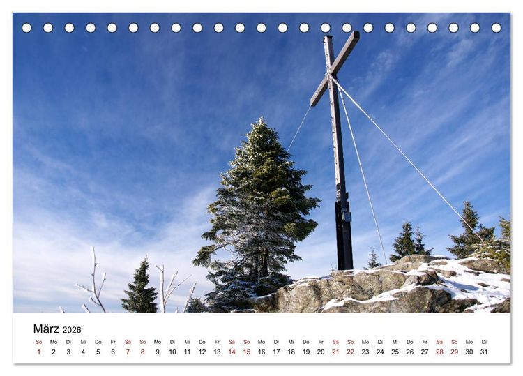 Produktbild: Gipfelkreuze im B&ouml;hmerwald (Tischkalender 2026 DIN A5 quer), CALVENDO Monatskalender