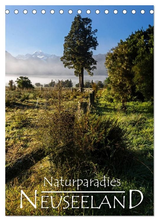 Produktbild: Naturparadies Neuseeland (Tischkalender 2026 DIN A5 hoch), CALVENDO Monatskalender