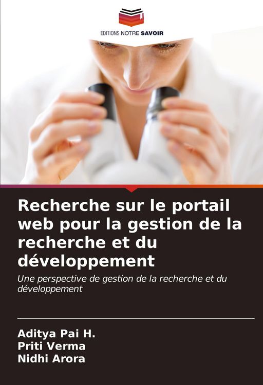 Produktbild: Recherche sur le portail web pour la gestion de la recherche et du d&eacute;veloppement