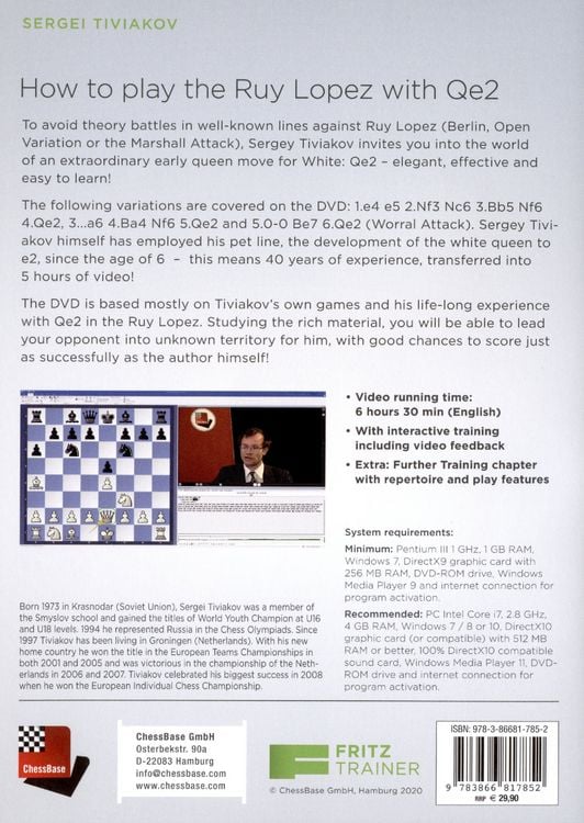 Produktbild: Sergei Tiviakov: How to play the Ruy Lopez with Qe2