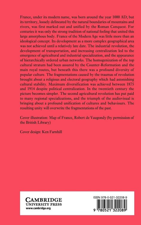 Produktbild: An Historical Geography of France