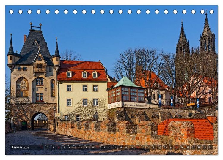 Produktbild: Das Jahr an der Elbe in Mei&szlig;en (Tischkalender 2026 DIN A5 quer), CALVENDO Monatskalender